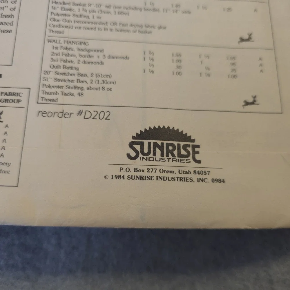 Sunrise Designs Decorator Series Family Living Sewing‎ Pattern UNCUT Vintage